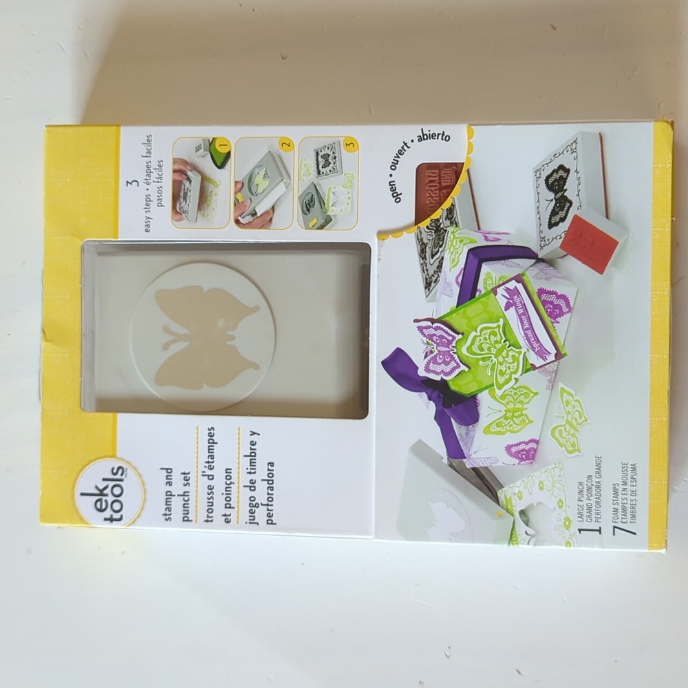 New Ek tools Butterfly Stamp & Punch Set